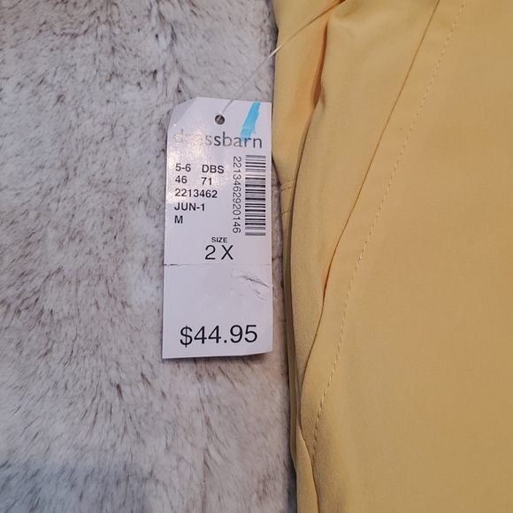 Sunday by DressBarn Yellow Flowey Cargo Jog Pants Size 2XL New With Tags - Picture 4 of 6